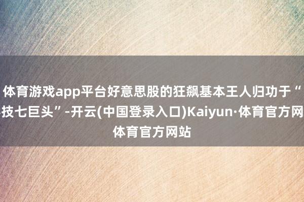 体育游戏app平台好意思股的狂飙基本王人归功于“科技七巨头”-开云(中国登录入口)Kaiyun·体育官方网站
