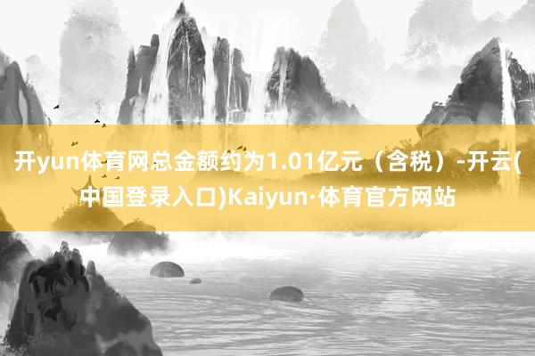 开yun体育网总金额约为1.01亿元（含税）-开云(中国登录入口)Kaiyun·体育官方网站