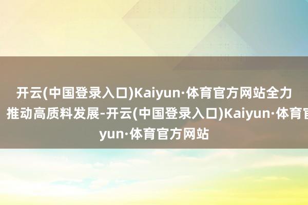 开云(中国登录入口)Kaiyun·体育官方网站全力拼经济、推动高质料发展-开云(中国登录入口)Kaiyun·体育官方网站