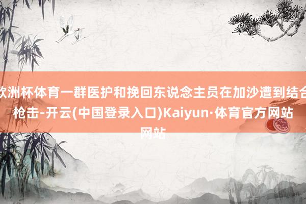欧洲杯体育一群医护和挽回东说念主员在加沙遭到结合枪击-开云(中国登录入口)Kaiyun·体育官方网站