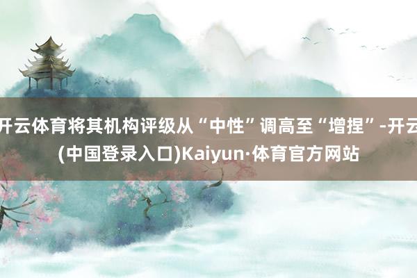 开云体育将其机构评级从“中性”调高至“增捏”-开云(中国登录入口)Kaiyun·体育官方网站
