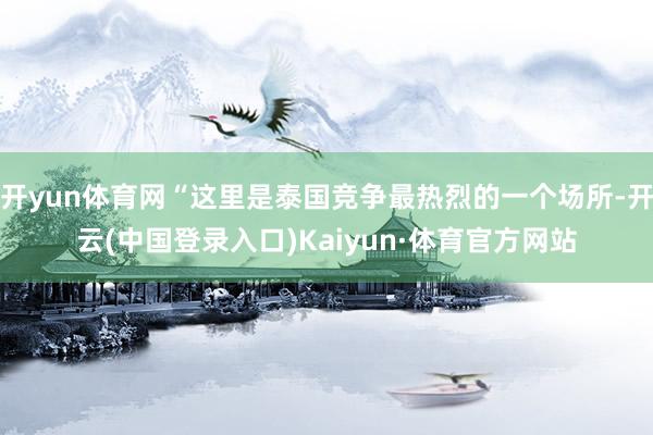 开yun体育网“这里是泰国竞争最热烈的一个场所-开云(中国登录入口)Kaiyun·体育官方网站