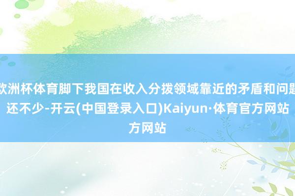 欧洲杯体育脚下我国在收入分拨领域靠近的矛盾和问题还不少-开云(中国登录入口)Kaiyun·体育官方网站