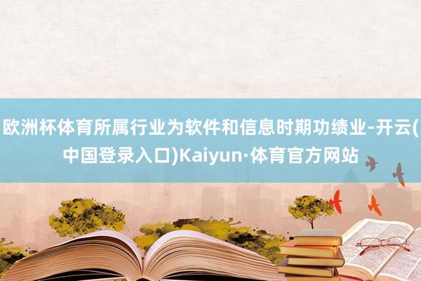 欧洲杯体育所属行业为软件和信息时期功绩业-开云(中国登录入口)Kaiyun·体育官方网站