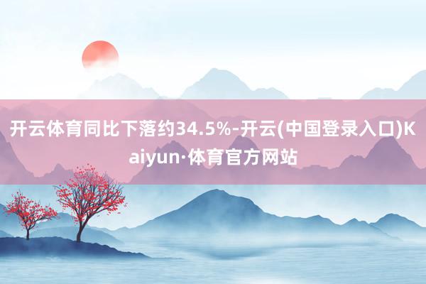 开云体育同比下落约34.5%-开云(中国登录入口)Kaiyun·体育官方网站
