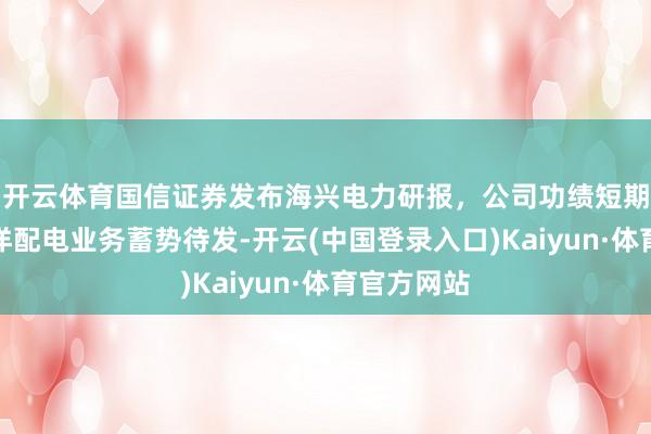 开云体育国信证券发布海兴电力研报，公司功绩短期承压，外洋配电业务蓄势待发-开云(中国登录入口)Kaiyun·体育官方网站