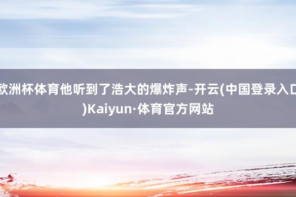欧洲杯体育他听到了浩大的爆炸声-开云(中国登录入口)Kaiyun·体育官方网站