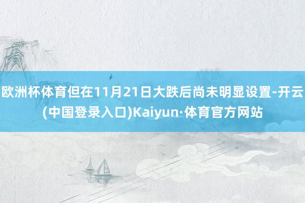 欧洲杯体育但在11月21日大跌后尚未明显设置-开云(中国登录入口)Kaiyun·体育官方网站