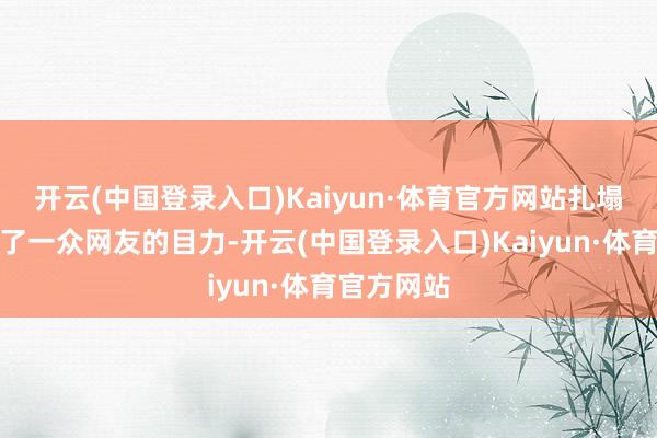 开云(中国登录入口)Kaiyun·体育官方网站扎塌实实诱骗了一众网友的目力-开云(中国登录入口)Kaiyun·体育官方网站