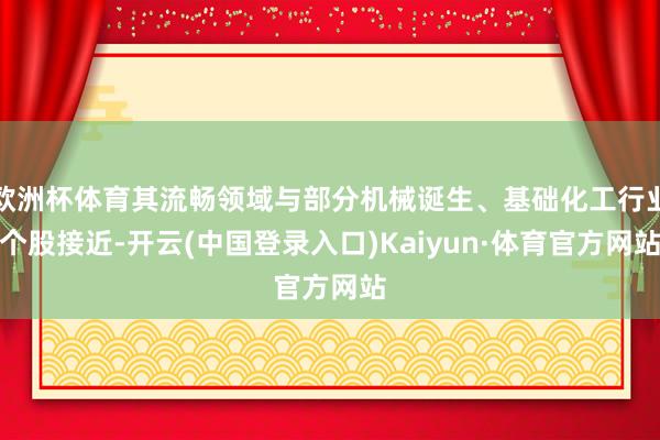 欧洲杯体育其流畅领域与部分机械诞生、基础化工行业个股接近-开云(中国登录入口)Kaiyun·体育官方网站