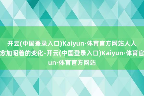 开云(中国登录入口)Kaiyun·体育官方网站人人会看到愈加昭着的变化-开云(中国登录入口)Kaiyun·体育官方网站