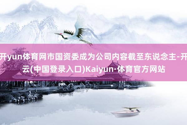开yun体育网市国资委成为公司内容截至东说念主-开云(中国登录入口)Kaiyun·体育官方网站