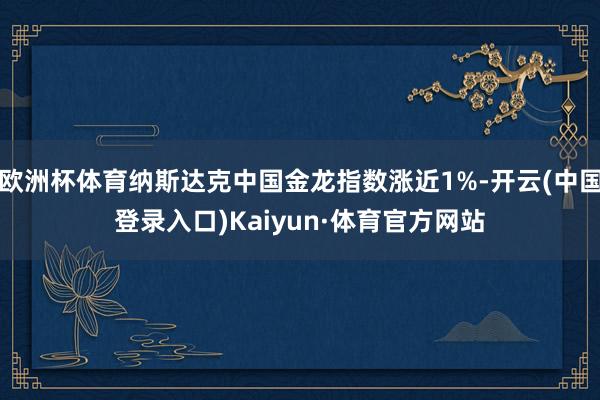 欧洲杯体育纳斯达克中国金龙指数涨近1%-开云(中国登录入口)Kaiyun·体育官方网站